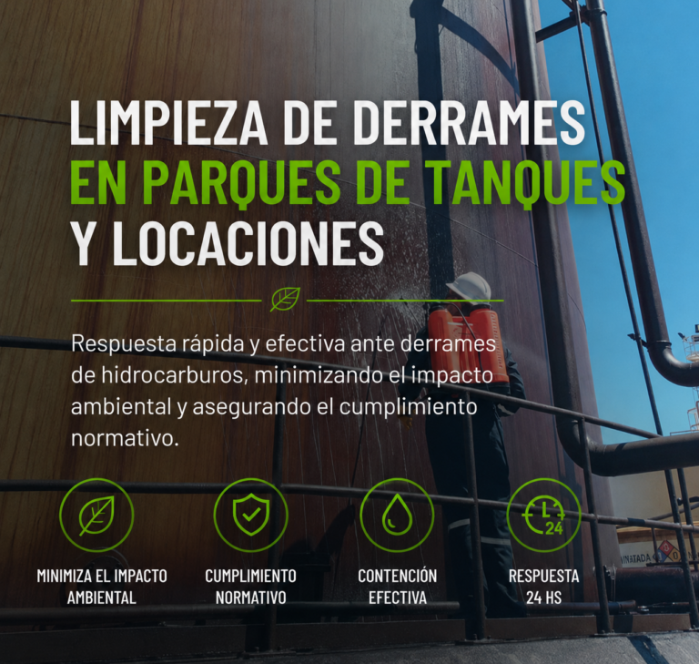 limpieza de derrames de tanques y limpieza de locación portada
